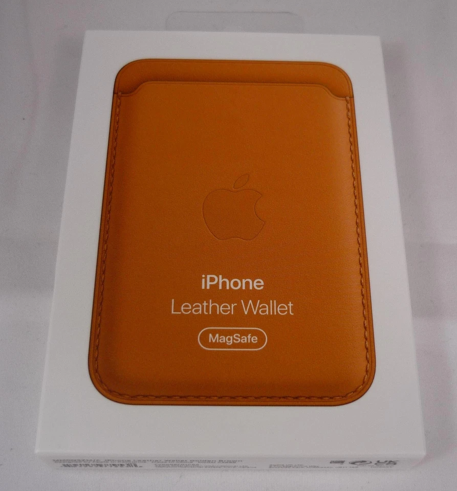 Originale Apple Pelle Magsafe Portafoglio per Carte IPHONE 12 13 14 & 15 Golden - Immagine 2 di 4