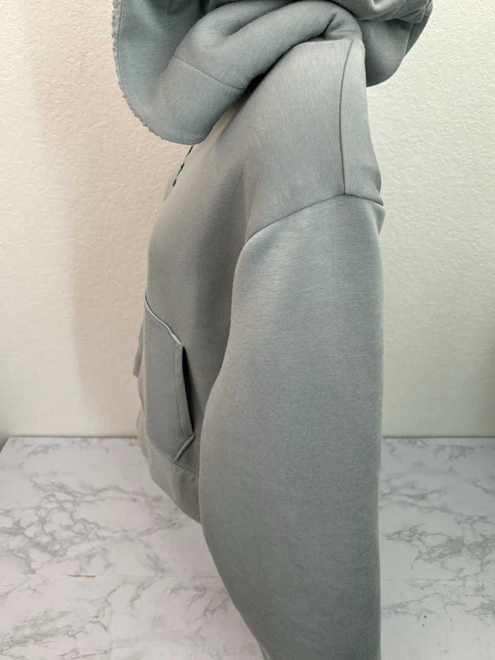 De Colección Gilly Hicks por Abercrombie Sherpa Reversible Sudadera con Capucha Suéter Talla L Azul Cremallera Y1 Foto 3 de 4