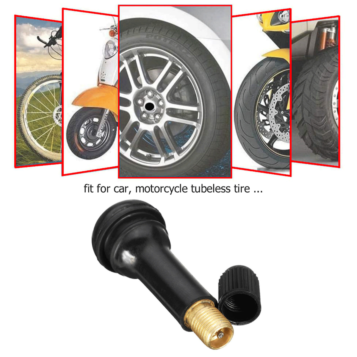 Wholesale Black Rubber Aluminium Alloy Brass Core Snap in Stem Schrader  Tr414 Tubeless Tyre Valve Tire Valves - China Tire Valves, Tyre Valve