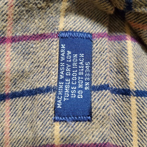 Vintage Bullock & Jones Shirt L Brown Check Heritage Flannel Cotton Button Up - Picture 9 of 9