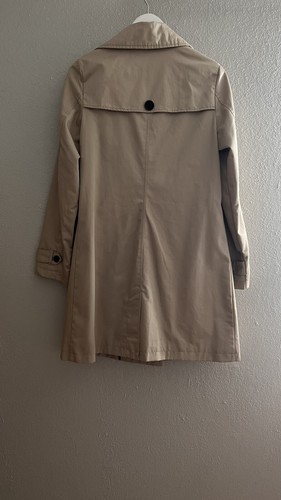 Merona Water Repellent Khaki Double Breasted Long Trench Coat - Medium - Picture 8 of 8