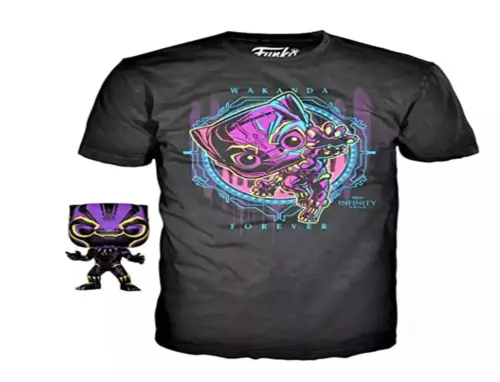 Funko POP Marvel Collector's Box Blacklight Black Panther POP & Tee 2X-Large 2XL
