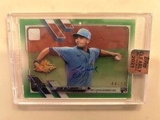 2021 Topps Clearly Authentic Shane McClanahan Rookie auto /99 Tampa Bay Rays RC