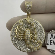 Men  925 Solid Sterling silver Cubic Zirconia Scorpion Pendants
