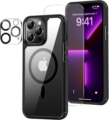 ZZDZZ magnetische Hülle entwickelt für iPhone 13 Pro Hülle [kompatibel mit MagSafe] wi