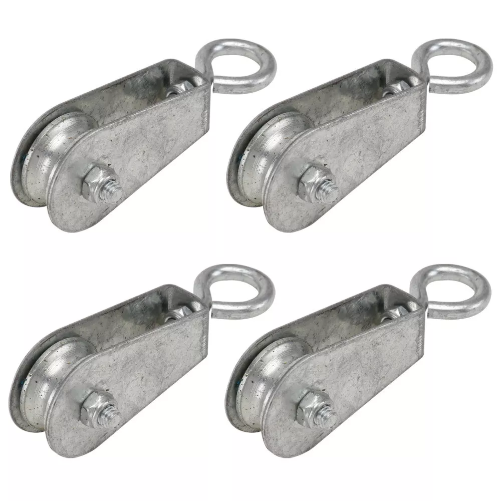 4PCS swivel lifting wire rope Single Sheave Crane Block Swivel