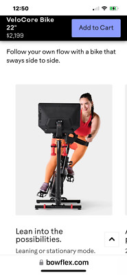 Bowflex Velocore Exercise Bike 22'' Touch Screen Bundle Upgraded Comfort Seat