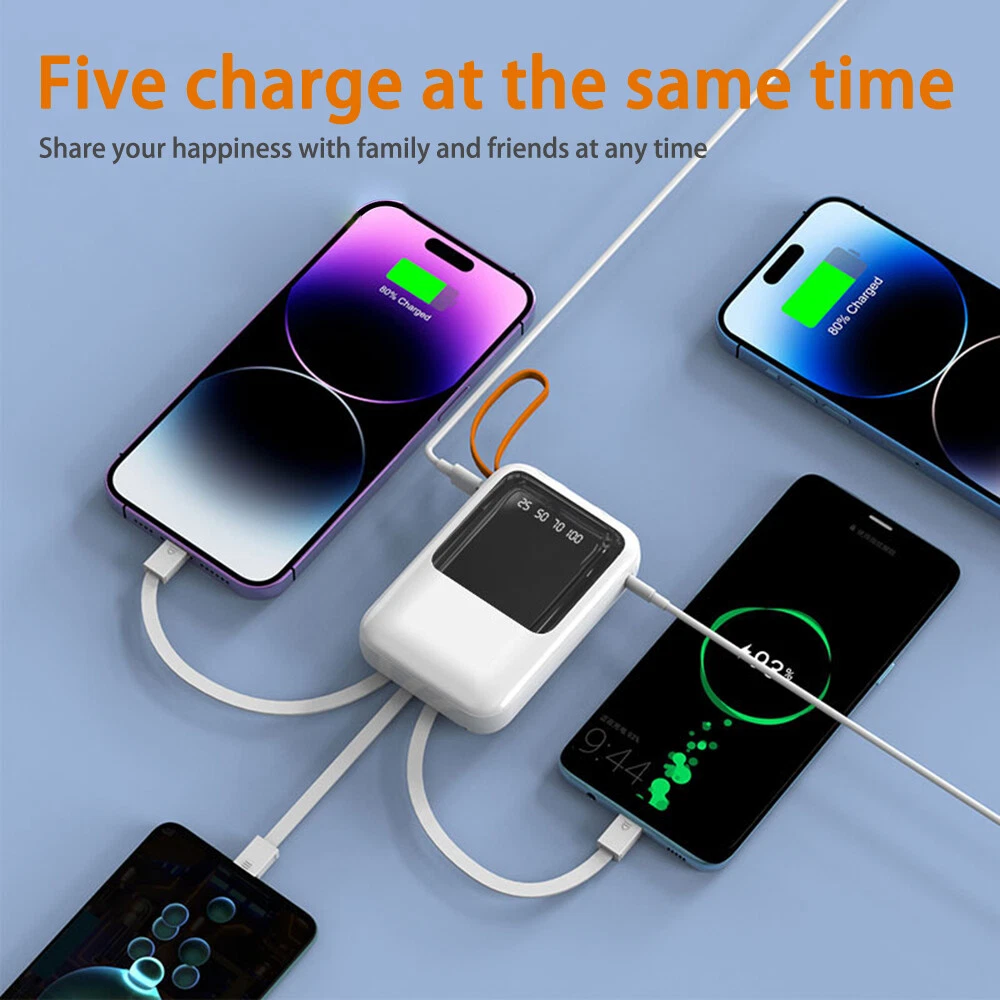 3*18650 DIY Power Bank Case with LED Display & Charging Cable  