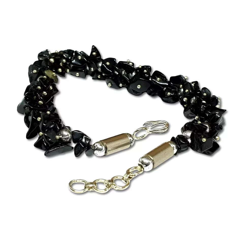 Obsidian Bracelet Multi Gemstone Crystal New Bohemia Jewellery With Velvet Bag - Image 4 of 4