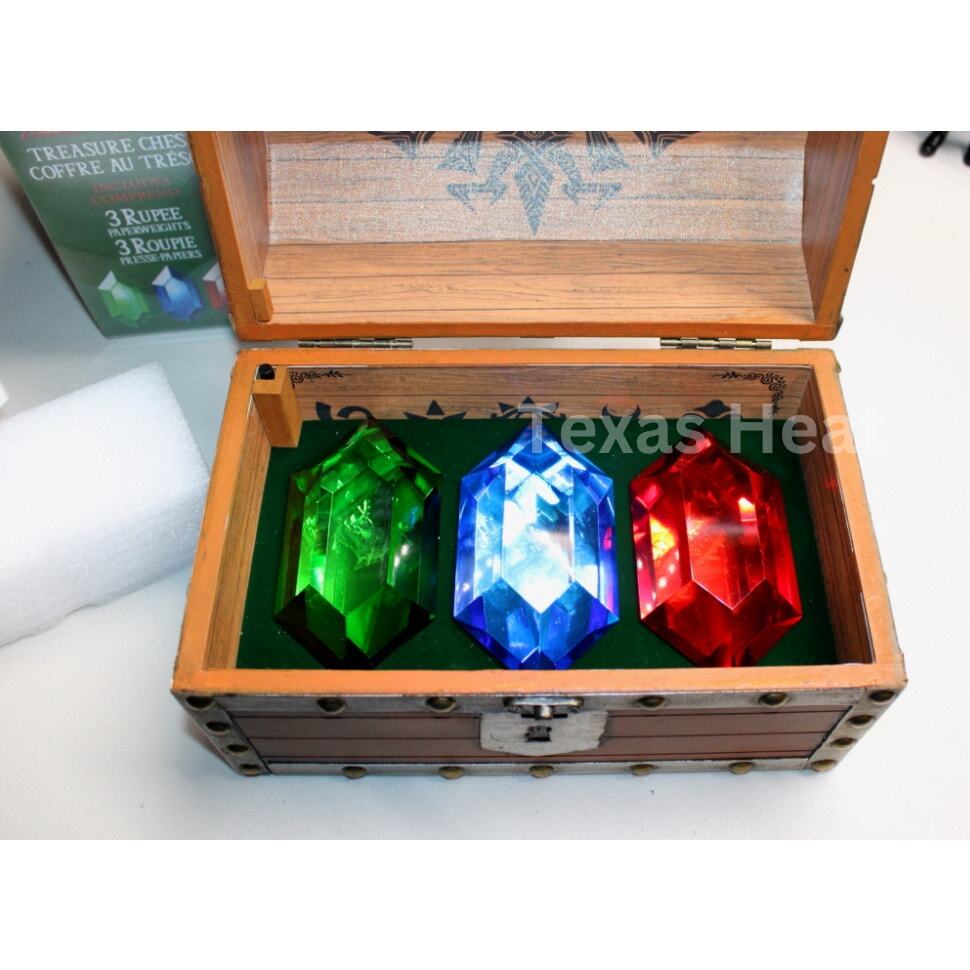 The Legend of Zelda Wooden Chest treasure 3 Rupees w/ sound New