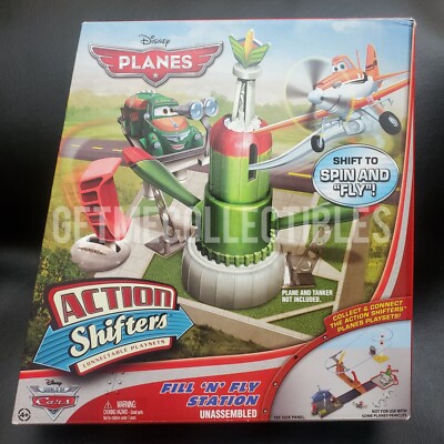 DISNEY PLANES ACTION SHIFTERS FILL 'N' FLY STATION PLAYSET SAVE 6