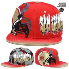 San Francisco Graffiti New Leader City SF Embroidery SnapBack Red Camo Hat Cap