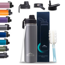 700ML Stainless Steel Pink Water Bottle Vacuum Insulated Metal Sport Gym Flask