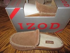 IZOD XL  XXL Men's Black or Tan Back Scuff Slipper U Choose Very Nice NIB