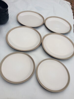 John Lewis House Stoneware 2xBeistellteller 4xSpeiseteller beige Borte