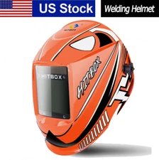 HITBOX Auto Darkeing Grinding MIG TIG ARC Welding Mask True Color Large View