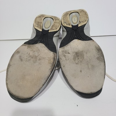 B22 Linds Classic Bowling Shoes Mens Size 12 D Silver Leather Lace Up Vintage B22 Linds Classic Bowling Shoes Mens Size 12 D Silver  main image 2