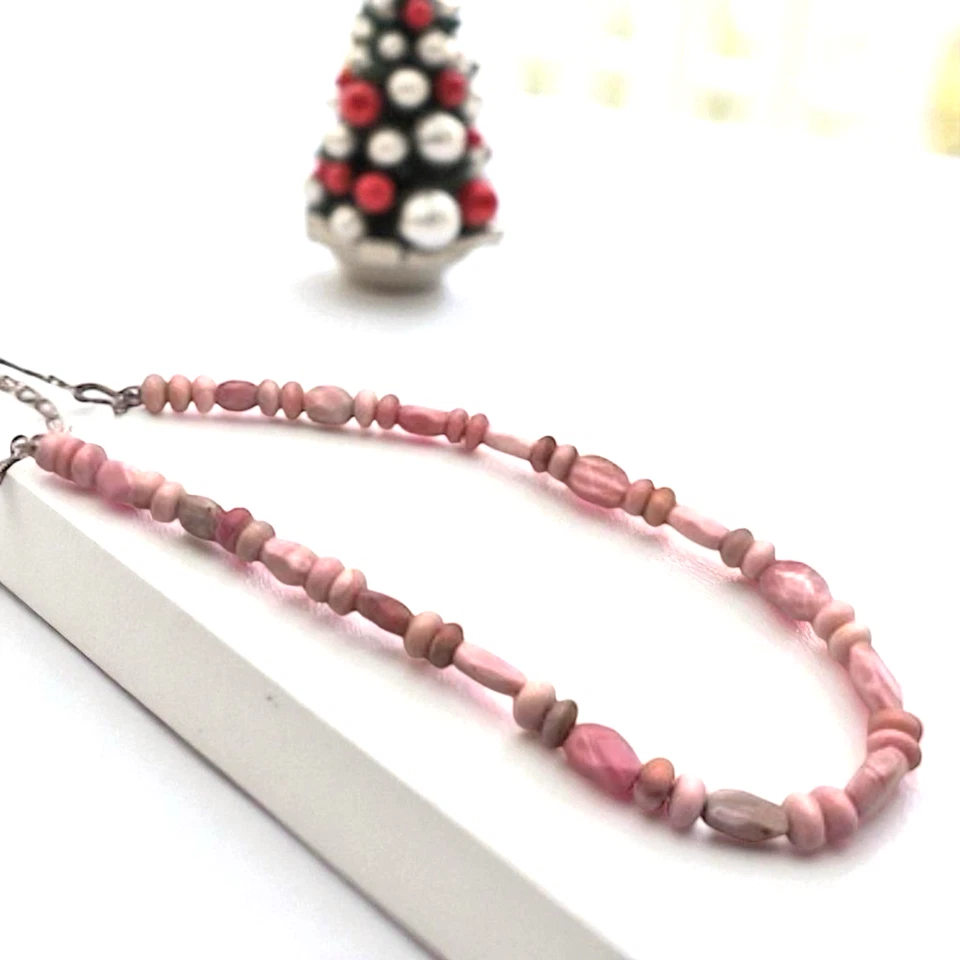 Новый Jay King DTR 925 пробы австралийский розовый опал бисером коренастый ожерелье - Изображение 2 из 4