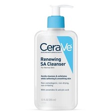 CeraVe Renewing SA Cleanser, 12 fl oz - Salicylic Acid Face Wash for Clear Skin