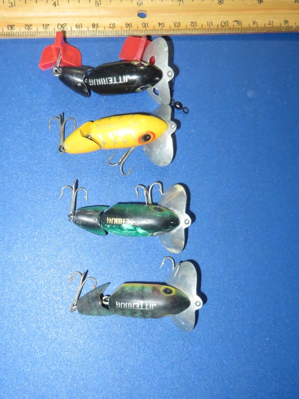 Lot of 4 Arbogast Jointed Jitterbug TOPWATER Lures Various Colors - Image 3