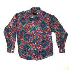 Frontier Series Vintage 90s Size Med Western Button Down Rodeo Shirt