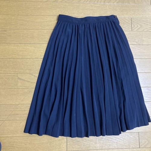 Jupe Plissée Viyella Femme - Bleu - Taille 14 - Longueur Genou - Coton