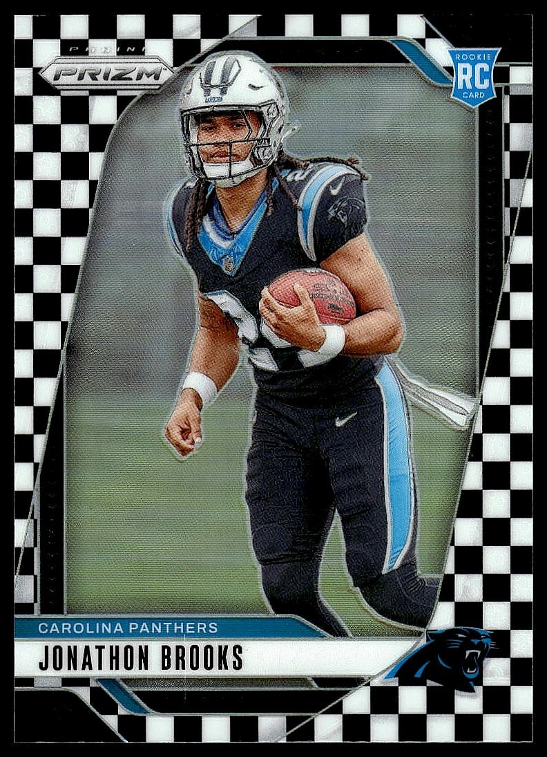2024 Panini Prizm #357 Jonathon Brooks Black and White Checker