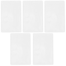 5pcs Hard Plastic ID Badge Holder Clear Credit Card Sleeves Portable Card