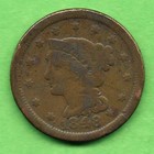 1848 BRAIDED HAIR LARGE CENT, 177 YEARS OLD!!! — photo 1