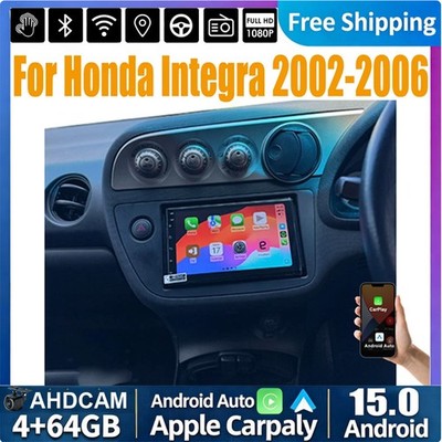4+64 For Honda Integra 2002-06 Wireless Carplay Android Auto Head Unit Car Radio