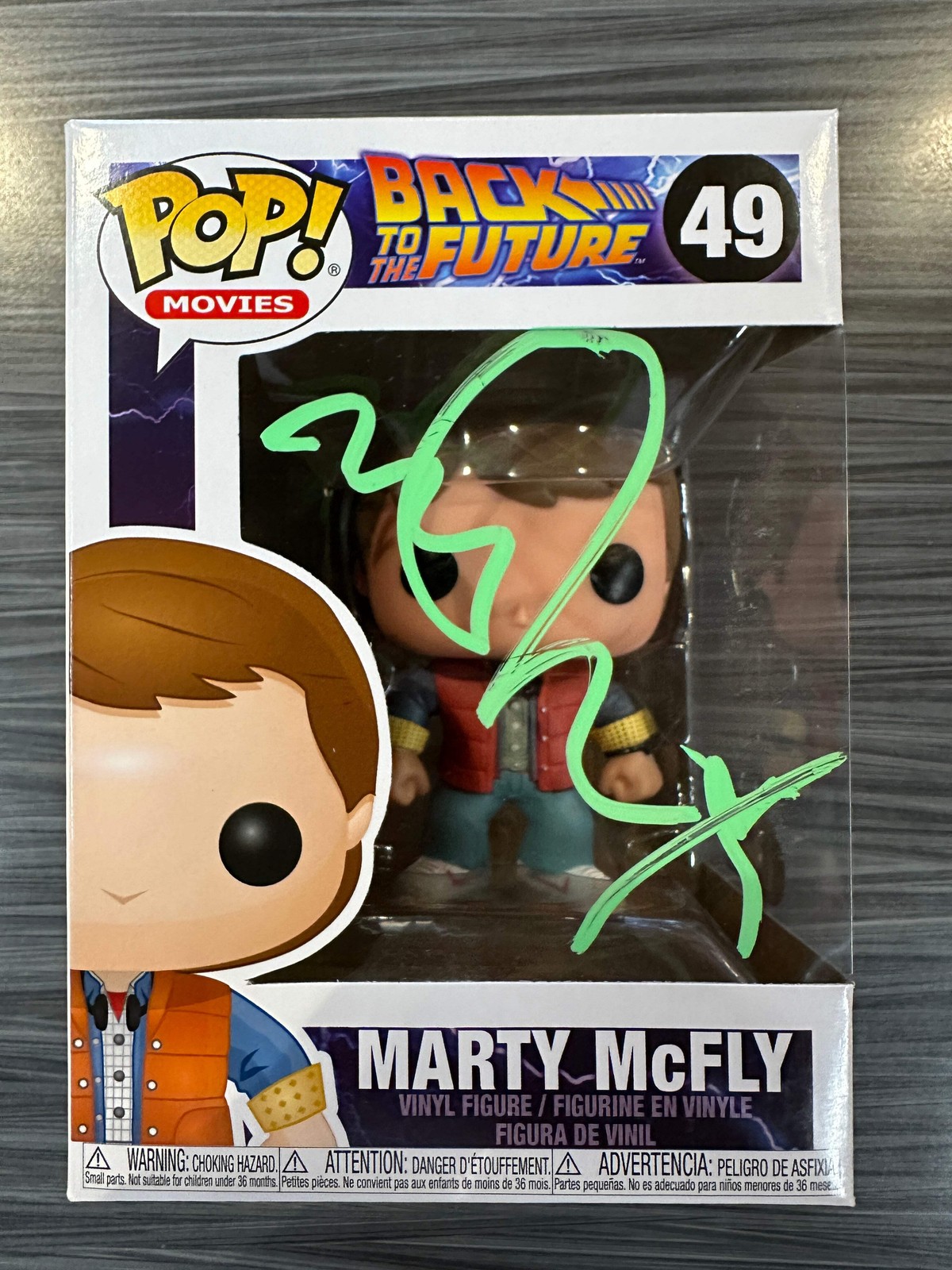 Funko POP! Movies: Back To The Future - Marty Mcfly (Signed/Michael J. Fox/Becke