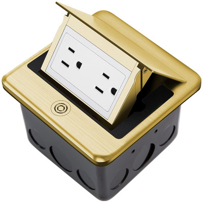 Recessed Floor Electrical Outlet Kit,Waterproof Electrical Outlet Covcer Box,Hid