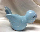 Vintage SHAWNEE Pottery Light Blue Bird Vase