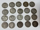 90% Silver Walking Liberty(15) & Barber(5) Half Dollars  Lot Of 20
