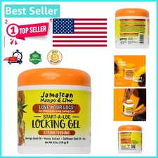 Firm Hold Locs Gel - 6 oz Extra Shine & Moisture for Twists & Braids, Flake-Free