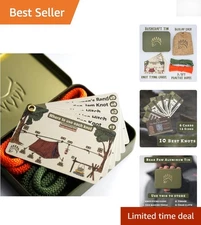 Waterproof Knot Tying Kit with Essential Knots Cards for Outdoor Enthusiasts