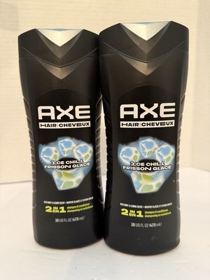 2 New AXE Hair ICE CHILL 2-In-1 Shampoo & Conditioner Clean & Cooling 16 fl oz