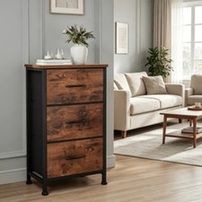 Three-drawer vertical storage cabinet for the bedroom