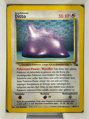 Ditto - Fossil - 18/62 - Pokemon Karte - Deutsch