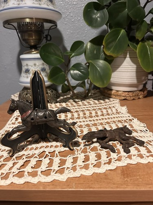 #ad #ad Antique Set Of Two Cast Iron Horses Maybe Hubley Or Arcade Brand. 1800s 1920s $72.00