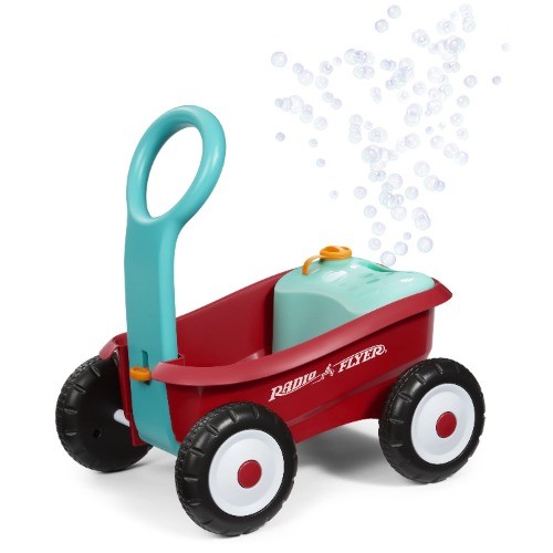 Radio Flyer Push & Pull Bubble Buddy Walker Wagon, Battery-F