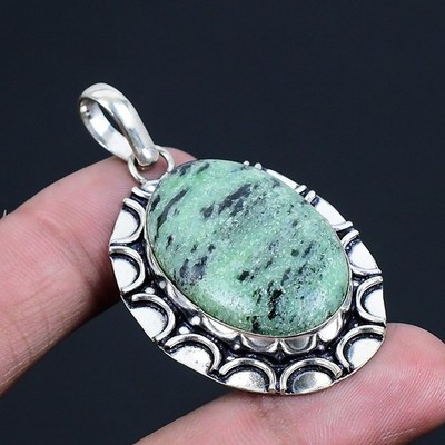 Rubin Zosit Edelstein Handarbeit 925 Sterlingsilber Schmuck Anhänger 2,29''