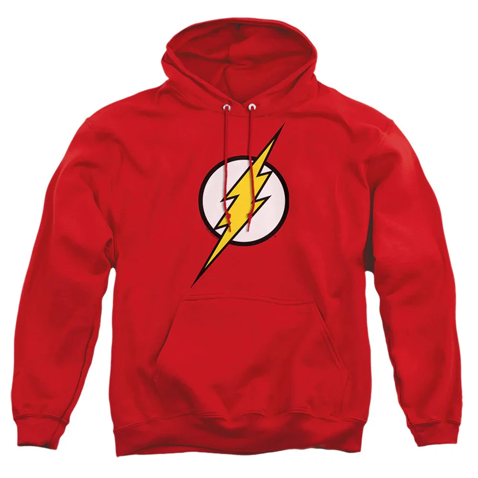 Sudadera con capucha roja Justice League of America Flash Logo para hombre Foto 2 de 3