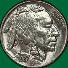 1937 Buffalo Nickel Brilliant Uncirculated BU Coin #36471