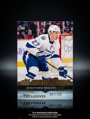 2014 UPPER DECK #477 JONATHAN DROUIN UD EXCLUSIVES YOUNG GUNS RC ROOKIE /100