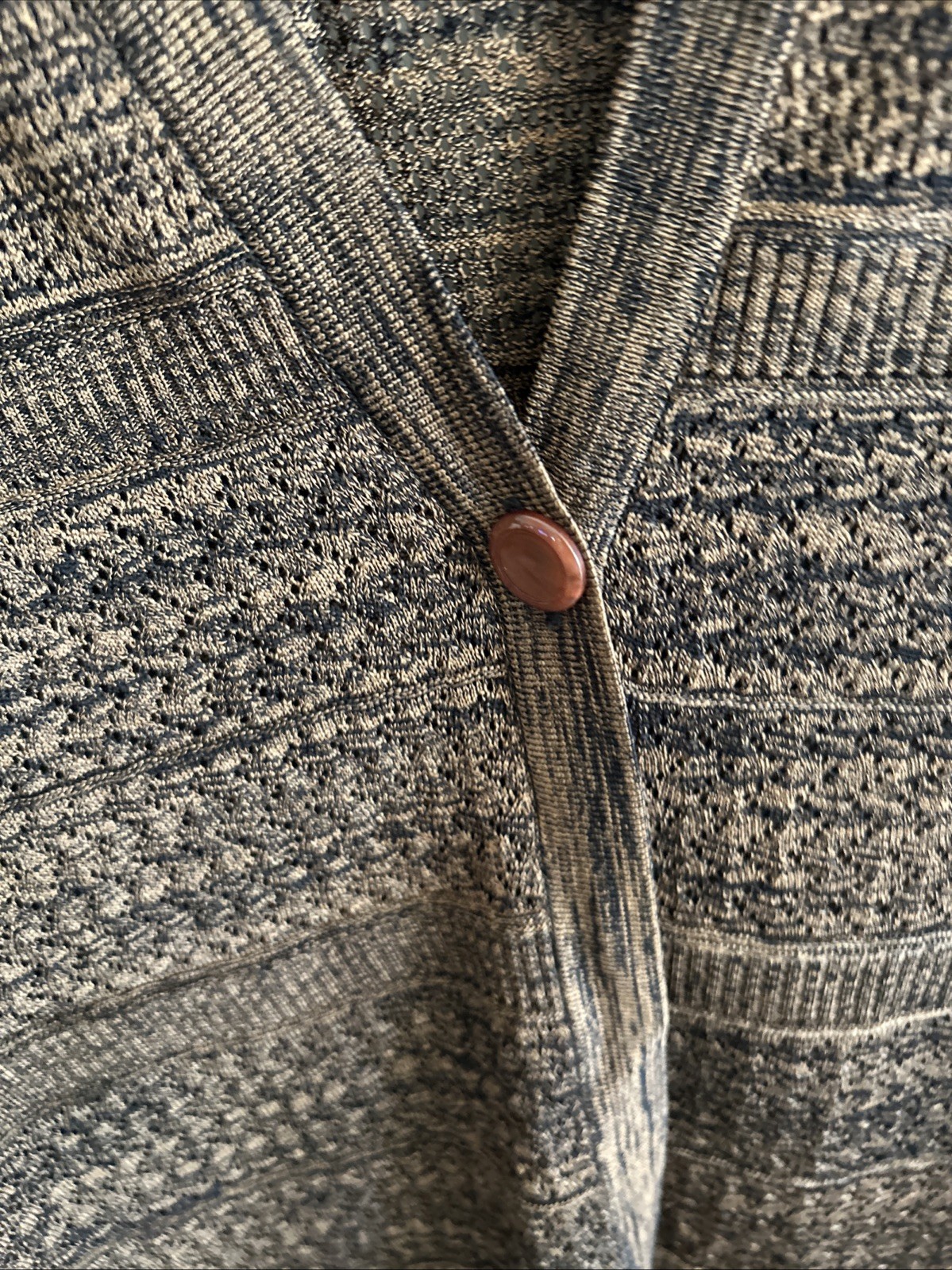 Exclusively Misook Brown One Button Cardigan Knit… - image 2