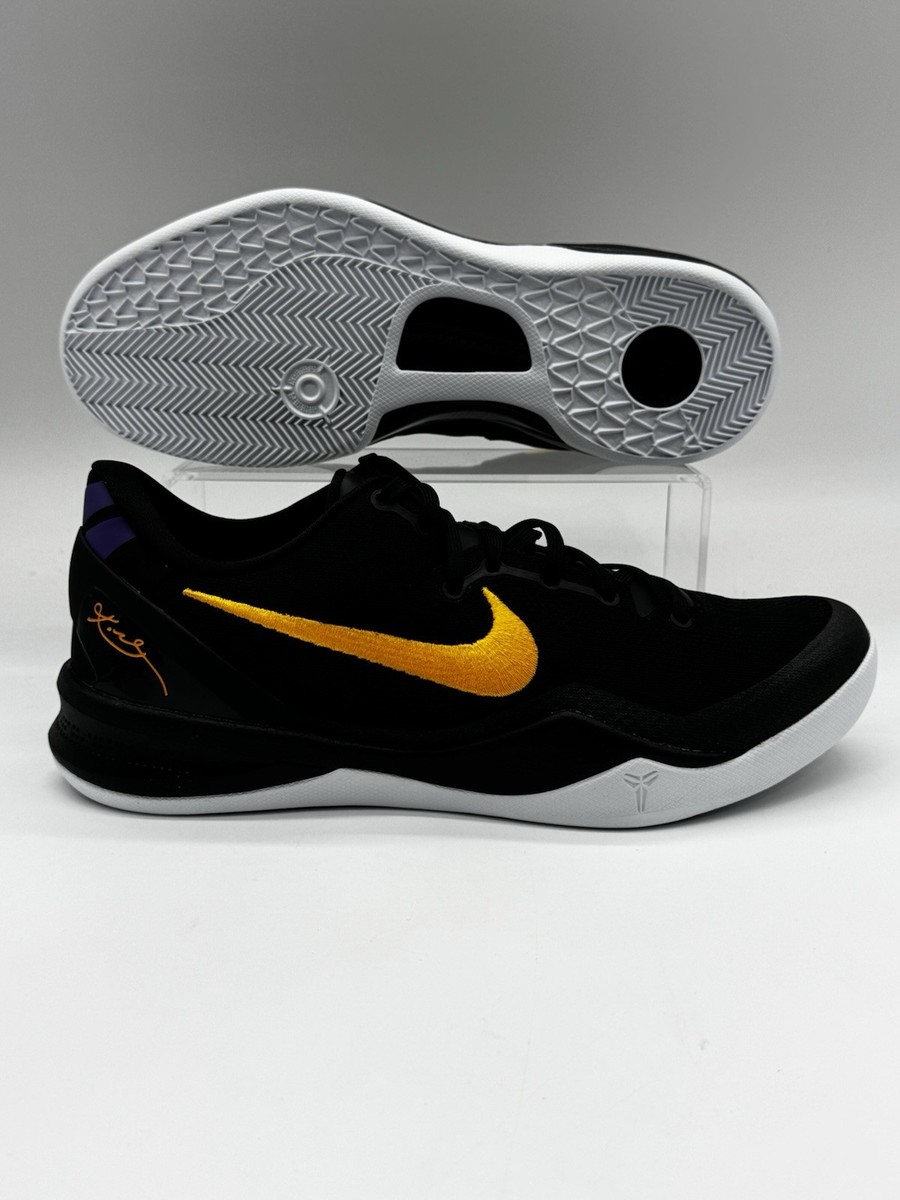 Mens Size 8 Nike Kobe 8 Protro Black University Gold Basketball