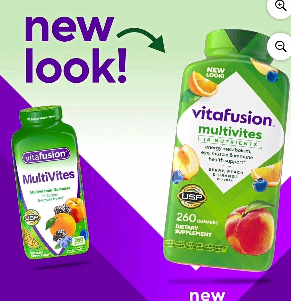 vitafusion MultiVites Multivitamin Gummies 260 Berry Peach Orange