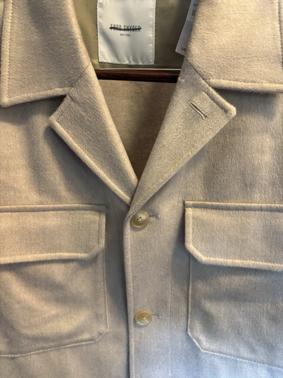 NWT Todd Snyder 100% Italian Cashmere Two-Pocket Overshirt XL *READ* - product detail image 4