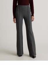 Quince Ultra-Stretch Ponte Flare Leg Pants Gray Pull On Size M